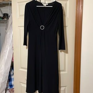 Evan Picone poly/spandex black dress